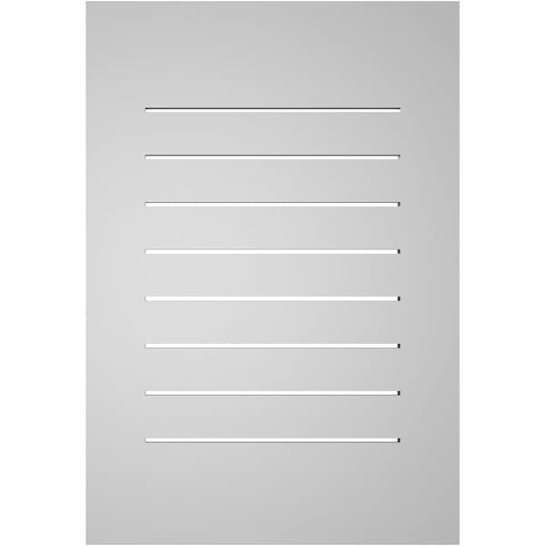 Ekena Millwork Vertical Surface Mount PVC Gable Vent: Functional, w/ 3-1/2"W x 1"P Standard Frame, 22"W x 32"H - GVPVE22X3201SF