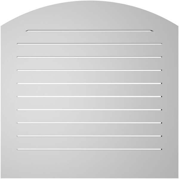 Ekena Millwork Arch Top Surface Mount PVC Gable Vent: Non-Functional, w/ 3-1/2"W x 1"P Standard Frame, 36"W x 42"H - GVPAR36X4201SN