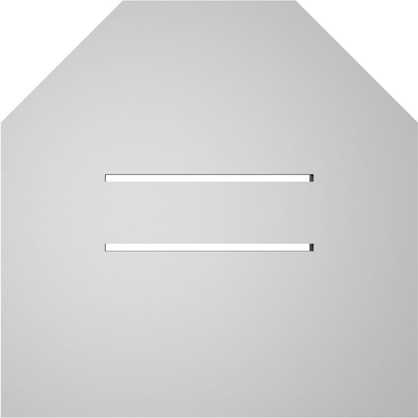 Ekena Millwork Octagonal Top Surface Mount PVC Gable Vent: Functional, w/ 3-1/2"W x 1"P Standard Frame, 14"W x 14"H - GVPOT14X1401SF