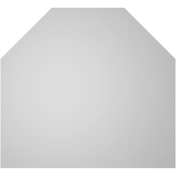 Ekena Millwork Octagonal Top Surface Mount PVC Gable Vent w/ 2"W x 2"P Brickmould Sill Frame, 24"W x 22"H - GVPOT24X2203SN