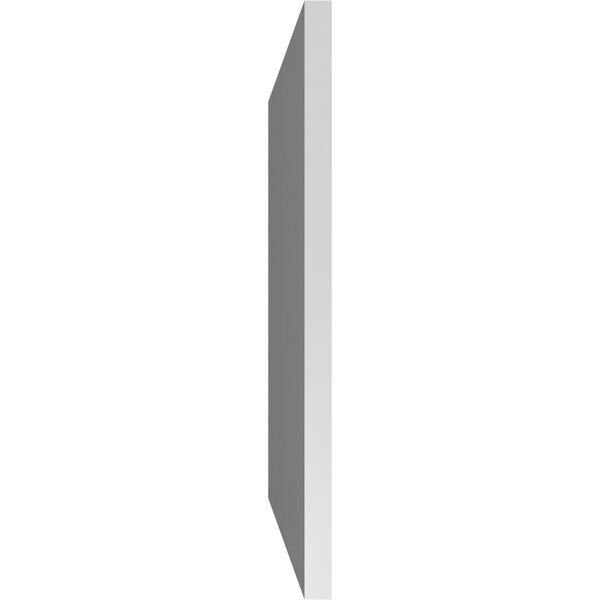 Ekena Millwork Vertical Surface Mount PVC Gable Vent: Non-Functional, w/ 3-1/2"W x 1"P Standard Frame, 20"W x 22"H - GVPVE20X2201SN