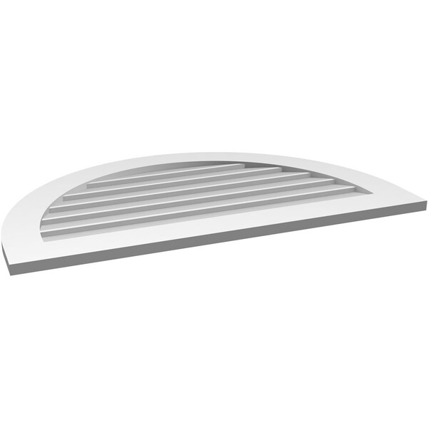 Ekena Millwork Round Top Surface Mount PVC Gable Vent: Non-Functional, w/ 3-1/2"W x 1"P Standard Frame, 40"W x 24"H - GVPRT40X2401SN