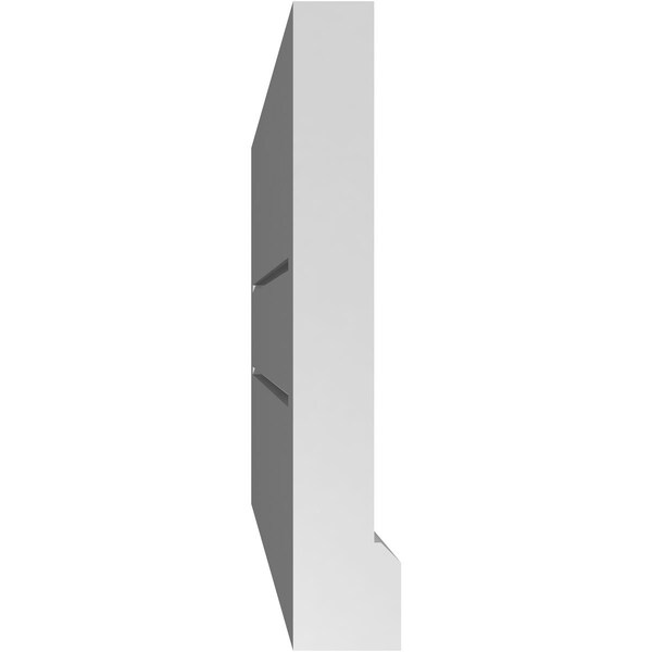 Ekena Millwork Vertical Surface Mount PVC Gable Vent: Functional, w/ 2"W x 2"P Brickmould Sill Frame, 30"W x 12"H - GVPVE30X1203SF
