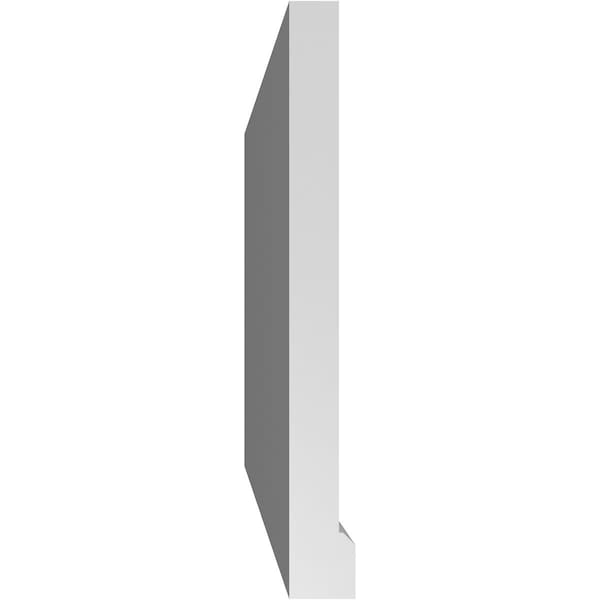 Ekena Millwork Vertical Surface Mount PVC Gable Vent w/ 2"W x 2"H , Brickmould Sill Frame, 40"W x 18"H - GVPVE40X1803SN