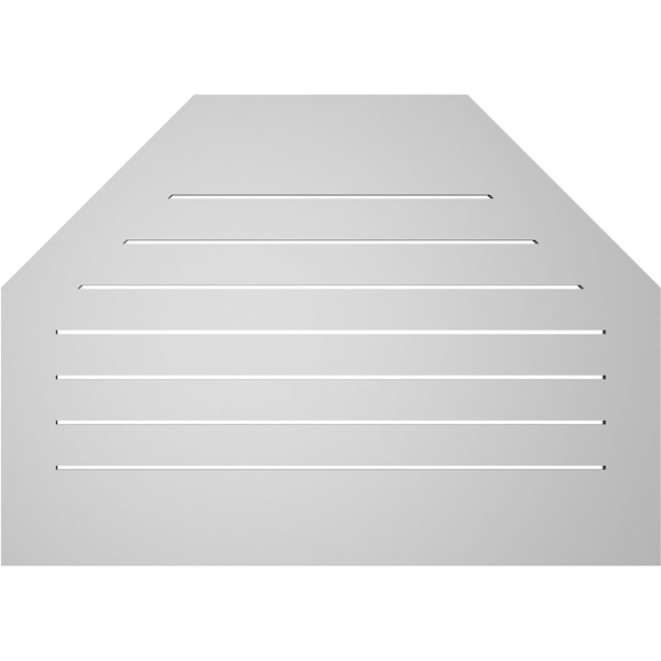 Ekena Millwork Octagonal Top Surface Mount PVC Gable Vent: Functional, w/ 3-1/2"W x 1"P Standard Frame, 42"W x 30"H - GVPOT42X3001SF