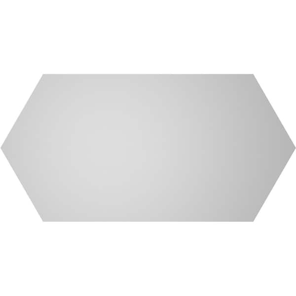 Ekena Millwork Half Round Surface Mount PVC Gable Vent w/ 2"W x 1-1/2"P Brickmould Frame, 30"W x 15"H - GVPHR30X1502SN