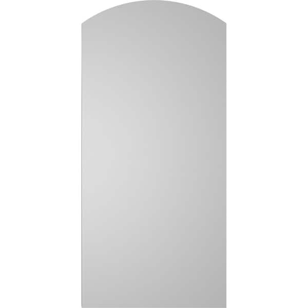 Ekena Millwork Arch Top Surface Mount PVC Gable Vent: Functional, w/ 2"W x 1-1/2"P Brickmould Frame, 16"W x 34"H - GVPAR16X3402SF