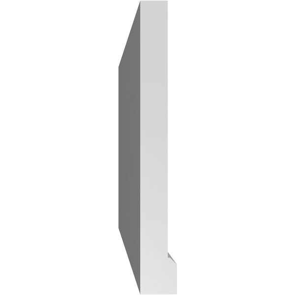 Ekena Millwork Vertical Surface Mount PVC Gable Vent w/ 2"W x 2"H , Brickmould Sill Frame, 40"W x 16"H - GVPVE40X1603SN