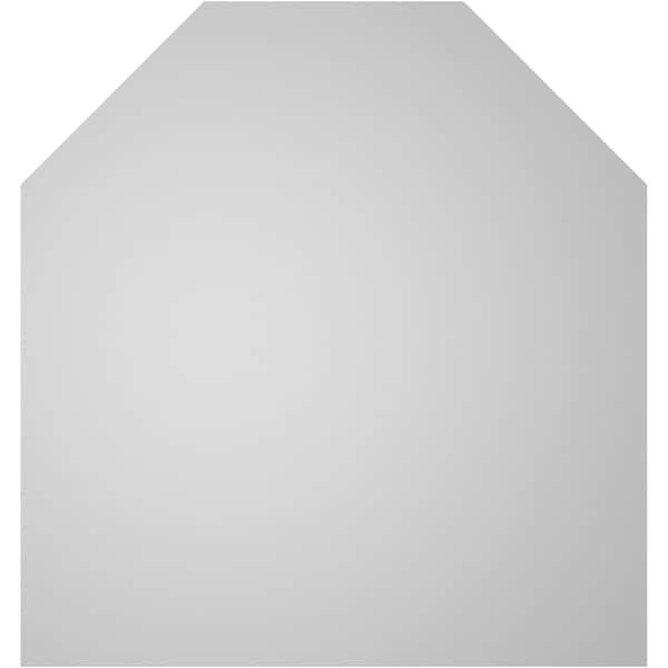 Ekena Millwork Octagonal Top Surface Mount PVC Gable Vent w/ 2"W x 2"P Brickmould Sill Frame, 32"W x 34"H - GVPOT32X3403SN