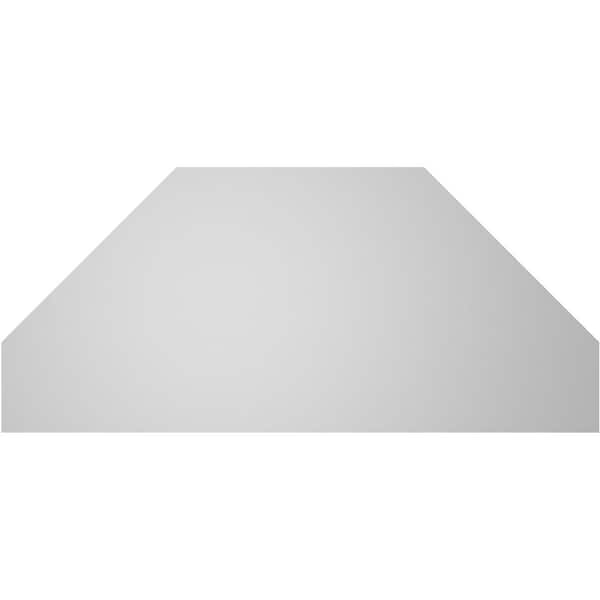 Ekena Millwork Octagonal Top Surface Mount PVC Gable Vent w/ 2"W x 2"P Brickmould Sill Frame, 36"W x 16"H - GVPOT36X1603SN