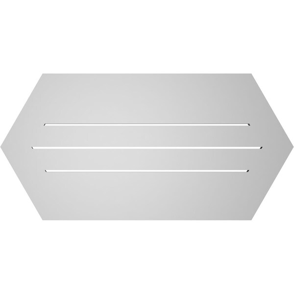 Ekena Millwork Half Round Surface Mount PVC Gable Vent: Functional, w/ 3-1/2"W x 1"P Standard Frame, 38"W x 19"H - GVPHR38X1901SF