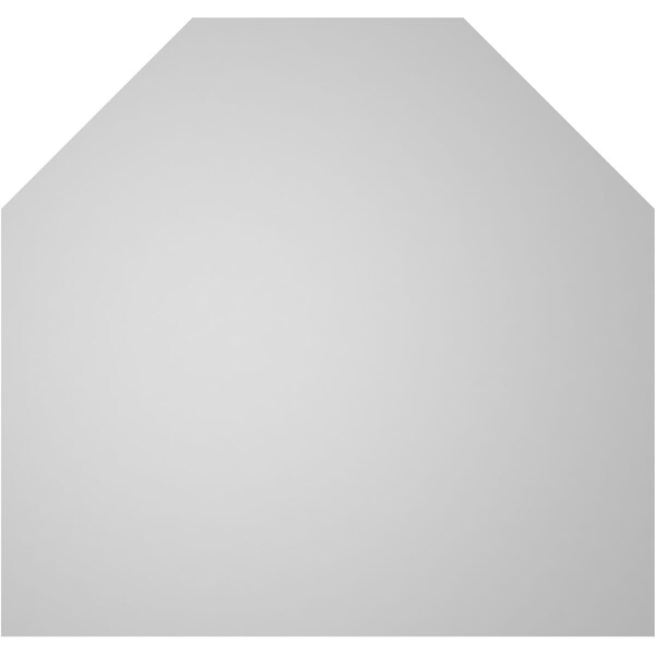 Ekena Millwork Octagonal Top Surface Mount PVC Gable Vent w/ 2"W x 2"P Brickmould Sill Frame, 38"W x 36"H - GVPOT38X3603SN