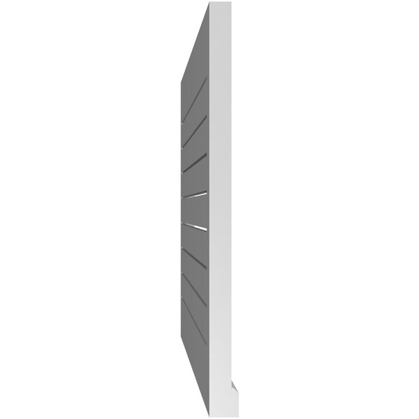 Ekena Millwork Vertical Surface Mount PVC Gable Vent: Functional, w/ 2"W x 2"P Brickmould Sill Frame, 36"W x 28"H - GVPVE36X2803SF
