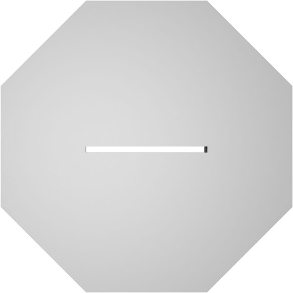 Ekena Millwork Octagonal Surface Mount PVC Gable Vent: Functional, w/ 3-1/2"W x 1"P Standard Frame, 12"W x 12"H - GVPOC12X1201SF