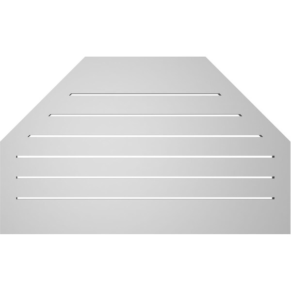 Ekena Millwork Octagonal Top Surface Mount PVC Gable Vent w/ 2"W x 1-1/2"P Brickmould Frame, 36"W x 22"H - GVPOT36X2202SF