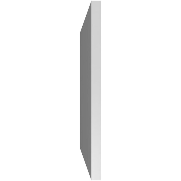 Ekena Millwork Vertical Surface Mount PVC Gable Vnt: Non-Functional, w/2"W x 1-1/2"H, Brickmould Frame, 28"W x 28"H - GVPVE28X2802SN