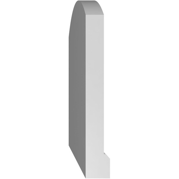 Ekena Millwork Arch Top Surface Mount PVC Gable Vent: Functional, w/ 2"W x 2"P Brickmould Sill Frame, 16"W x 16"H - GVPAR16X1603SF