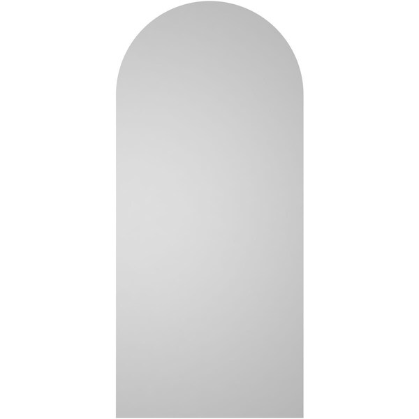 Ekena Millwork Round Top Surface Mount PVC Gable Vent w/ 2"W x 2"P Brickmould Sill Frame, 18"W x 40"H - GVPRT18X4003SN