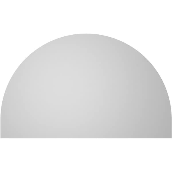Ekena Millwork Round Top Surface Mount PVC Gable Vent: Non-Functional, w/ 3-1/2"W x 1"P Standard Frame, 36"W x 22"H - GVPRT36X2201SN