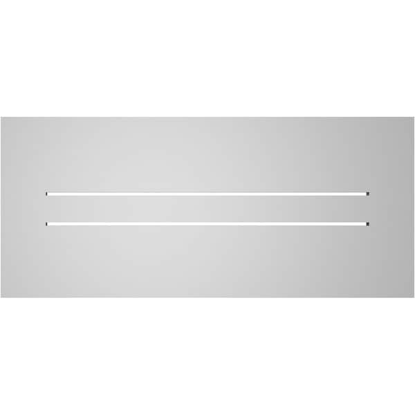 Ekena Millwork Vertical Surface Mount PVC Gable Vent: Functional, w/ 3-1/2"W x 1"P Standard Frame, 32"W x 14"H - GVPVE32X1401SF