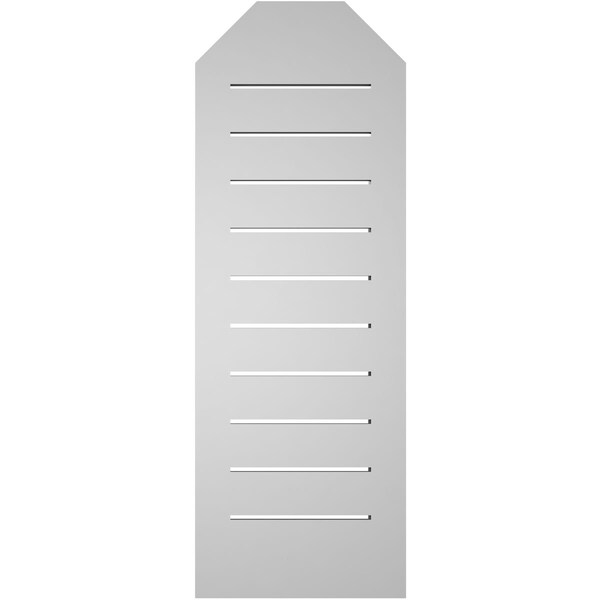 Ekena Millwork Octagonal Top Surface Mount PVC Gable Vent w/ 2"W x 2"P Brickmould Sill Frame, 12"W x 34"H - GVPOT12X3403SF