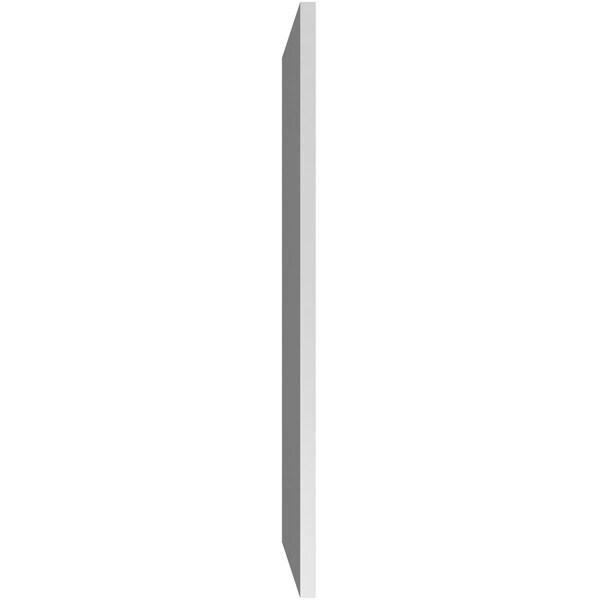 Ekena Millwork Vertical Surface Mount PVC Gable Vent: Non-Functional, w/ 3-1/2"W x 1"P Standard Frame, 14"W x 38"H - GVPVE14X3801SN