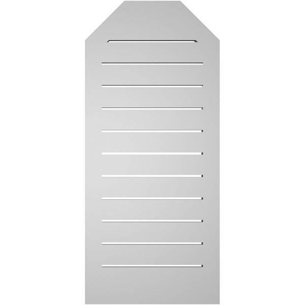 Ekena Millwork Octagonal Top Surface Mount PVC Gable Vent w/ 2"W x 2"P Brickmould Sill Frame, 16"W x 36"H - GVPOT16X3603SF