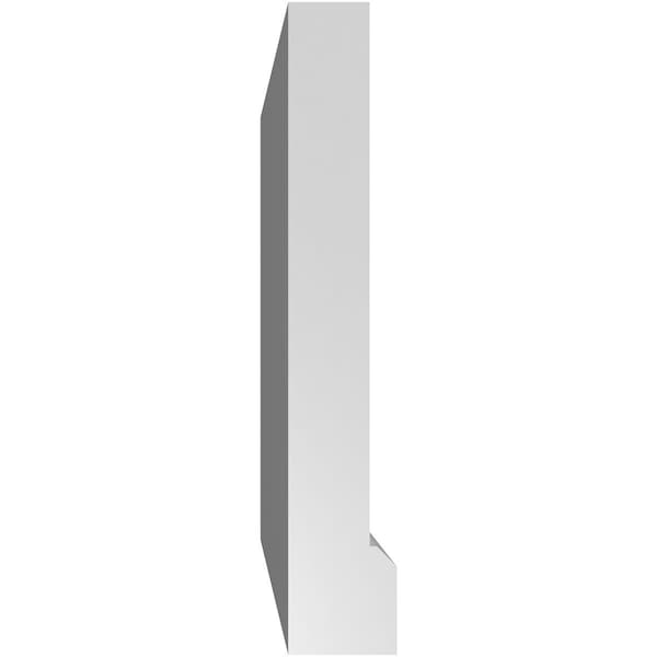 Ekena Millwork Vertical Surface Mount PVC Gable Vent w/ 2"W x 2"H , Brickmould Sill Frame, 12"W x 12"H - GVPVE12X1203SN