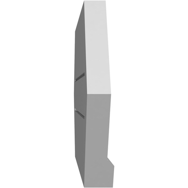 Ekena Millwork Half Round Surface Mount PVC Gable Vent: Functional, w/ 2"W x 2"P Brickmould Sill Frame, 26"W x 13"H - GVPHR26X1303SF