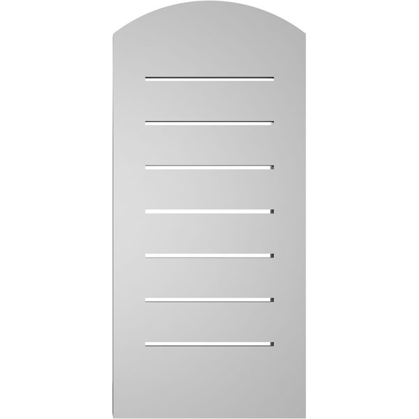Ekena Millwork Arch Top Surface Mount PVC Gable Vent w/ 2"W x 2"P Brickmould Sill Frame, 12"W x 24"H - GVPAR12X2403SN