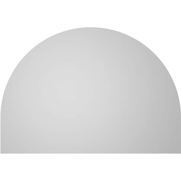 Ekena Millwork Round Top Surface Mount PVC Gable Vent: Non-Functional, w/ 3-1/2"W x 1"P Standard Frame, 20"W x 14"H - GVPRT20X1401SN