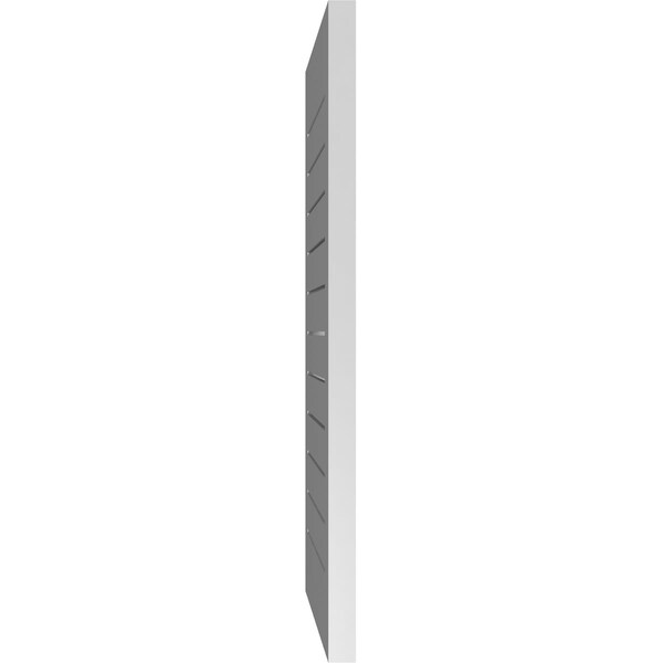 Ekena Millwork Vertical Surface Mount PVC Gable Vent: Functional, w/ 2"W x 1-1/2"P Brickmould Frame, 16"W x 36"H - GVPVE16X3602SF