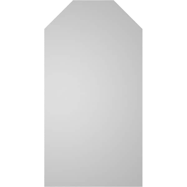 Ekena Millwork Octagonal Top Surface Mount PVC Gable Vent w/ 2"W x 2"P Brickmould Sill Frame, 20"W x 38"H - GVPOT20X3803SN