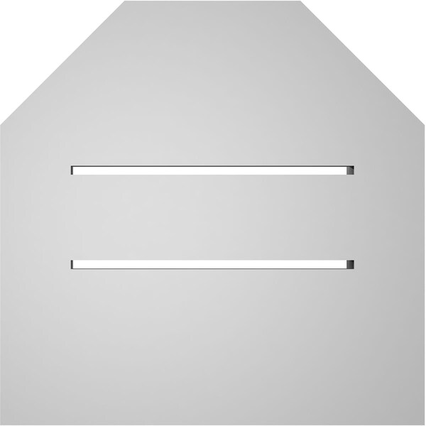 Ekena Millwork Octagonal Top Surface Mount PVC Gable Vent w/ 2"W x 1-1/2"P Brickmould Frame, 12"W x 12"H - GVPOT12X1202SF
