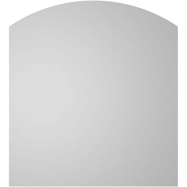 Ekena Millwork Arch Top Surface Mount PVC Gable Vent: Functional, w/ 2"W x 2"P Brickmould Sill Frame, 20"W x 22"H - GVPAR20X2203SF