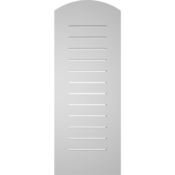 Ekena Millwork Arch Top Surface Mount PVC Gable Vent: Non-Functional, w/ 3-1/2"W x 1"P Standard Frame, 16"W x 40"H - GVPAR16X4001SN
