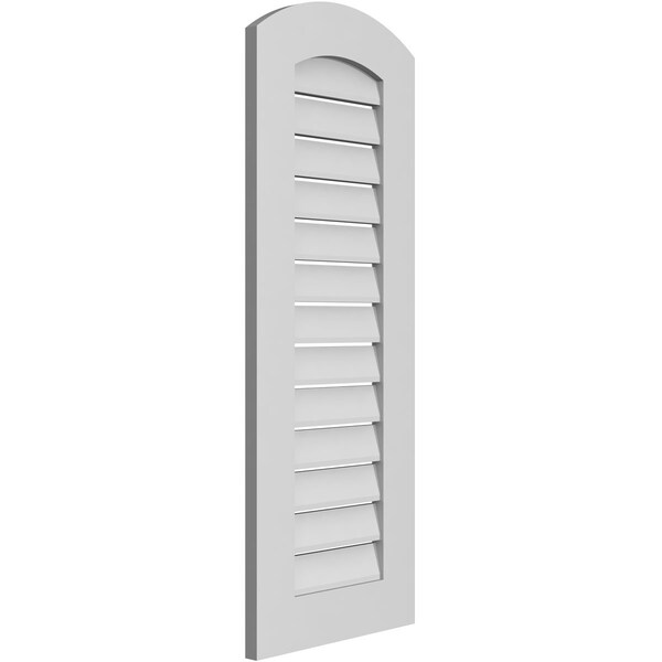 Ekena Millwork Arch Top Surface Mount PVC Gable Vent: Non-Functional, w/ 3-1/2"W x 1"P Standard Frame, 16"W x 40"H - GVPAR16X4001SN