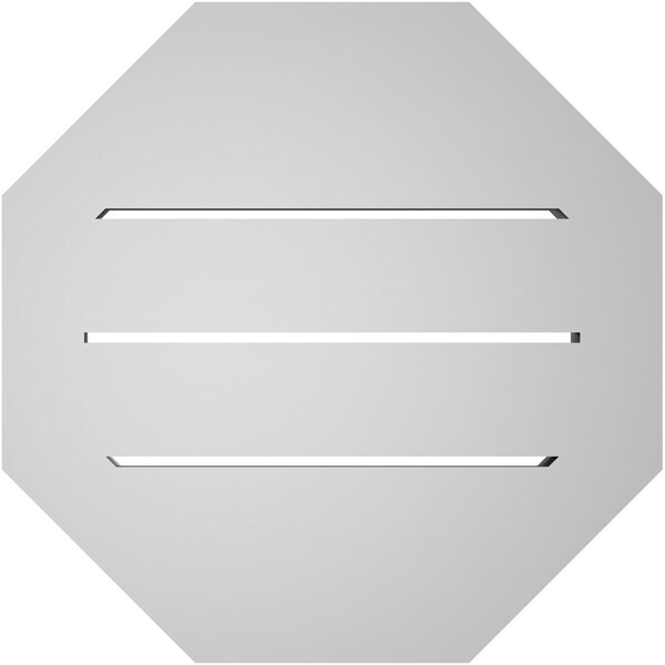 Ekena Millwork Octagonal Surface Mount PVC Gable Vent: Functional, w/ 2"W x 1-1/2"P Brickmould Frame, 16"W x 16"H - GVPOC16X1602SF