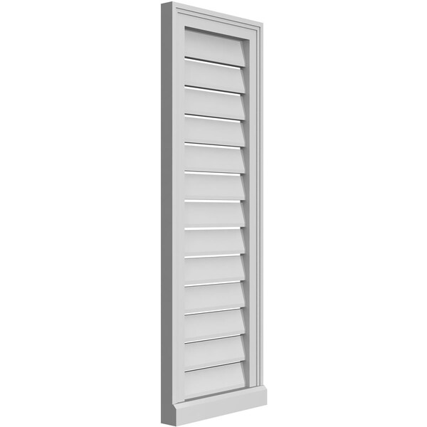 Ekena Millwork Vertical Surface Mount PVC Gable Vent: Functional, w/ 2"W x 2"P Brickmould Sill Frame, 14"W x 40"H - GVPVE14X4003SF