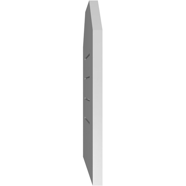 Ekena Millwork Octagonal Top Surface Mount PVC Gable Vent: Functional, w/ 3-1/2"W x 1"P Standard Frame, 14"W x 20"H - GVPOT14X2001SF