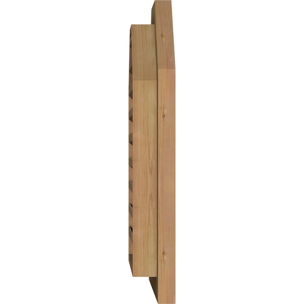 Ekena Millwork Octagonal Top Gable Vent Western Red Cedar Gable Vent w/Brick Mould Face Frame, 16"W x 30"H - GVWOT16X3000RFUWR