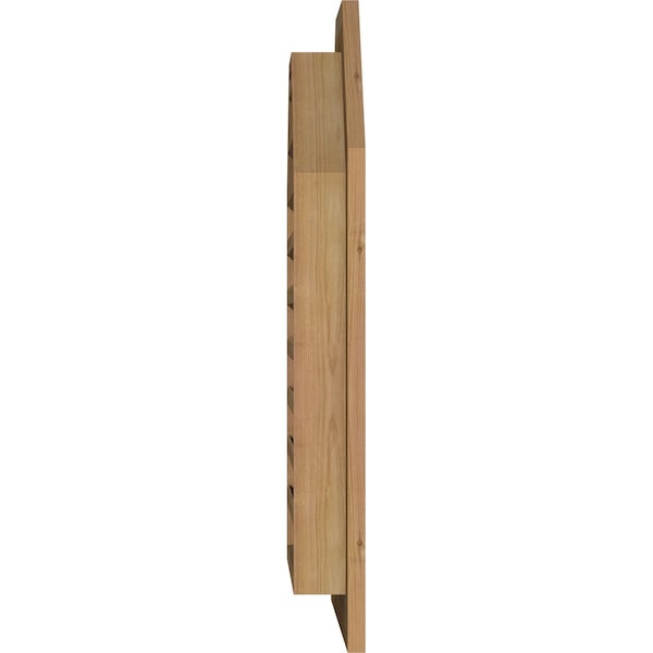 Ekena Millwork Octagonal Top Gable Vent Western Red Cedar Gable Vent w/1" x 4" Flat Trim Frame, 36"W x 36"H - GVWOT36X3601RFUWR