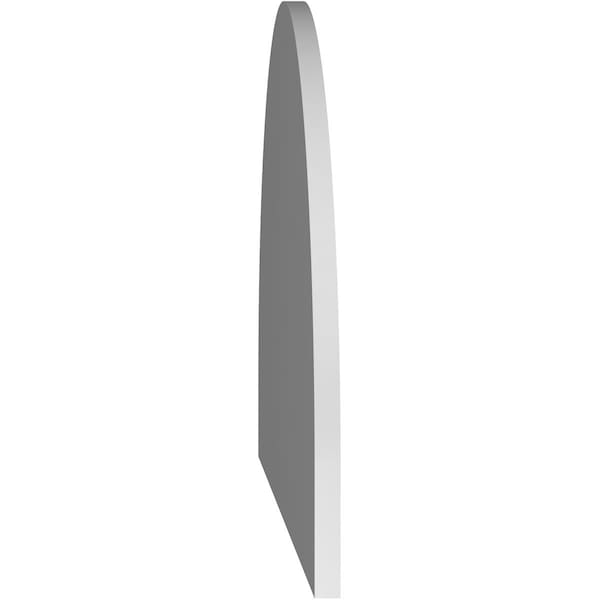 Ekena Millwork Round Top Surface Mount PVC Gable Vent: Non-Functional, w/ 3-1/2"W x 1"P Standard Frame, 42"W x 26"H - GVPRT42X2601SN