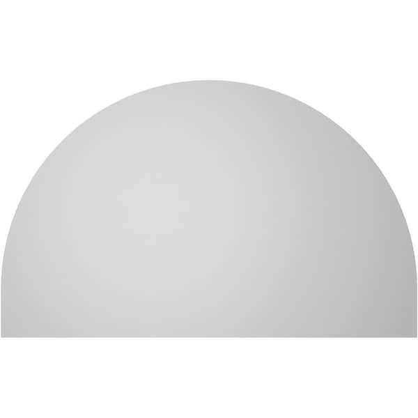 Ekena Millwork Round Top Surface Mount PVC Gable Vent: Non-Functional, w/ 3-1/2"W x 1"P Standard Frame, 42"W x 26"H - GVPRT42X2601SN