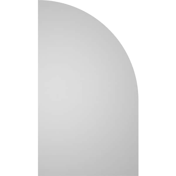 Ekena Millwork Quarter Round Top Left Surface Mount PVC Gable Vent w/ 2"W x 1-1/2"P Brickmould Frame, 24"W x 42"H - GVPQL24X4202SN