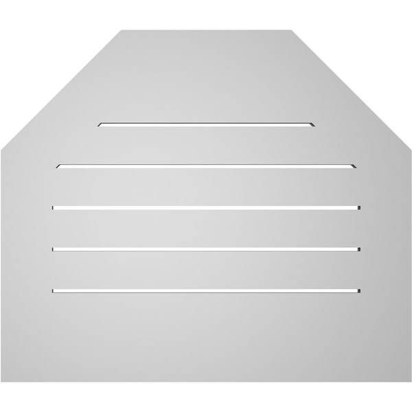 Ekena Millwork Octagonal Top Surface Mount PVC Gable Vent: Functional, w/ 3-1/2"W x 1"P Standard Frame, 28"W x 24"H - GVPOT28X2401SF