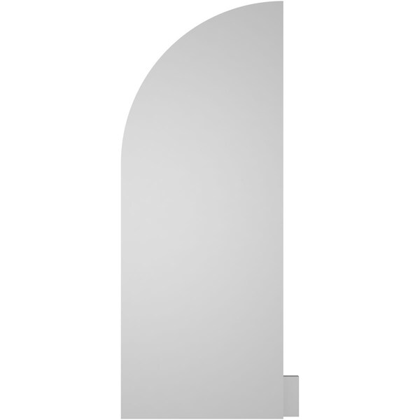 Ekena Millwork Quarter Round Top Right Surface Mount PVC Gable Vent w/ 2"W x 2"P Brickmould Sill Frame, 14"W x 36"H - GVPQR14X3603SN