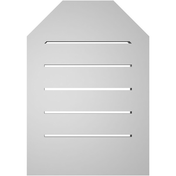 Ekena Millwork Octagonal Top Surface Mount PVC Gable Vent w/ 2"W x 2"P Brickmould Sill Frame, 14"W x 20"H - GVPOT14X2003SF