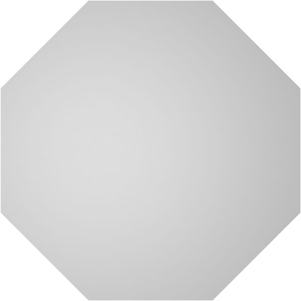 Ekena Millwork Octagonal Surface Mount PVC Gable Vent: Non-Functional, w/ 3-1/2"W x 1"P Standard Frame, 12"W x 12"H - GVPOC12X1201SN
