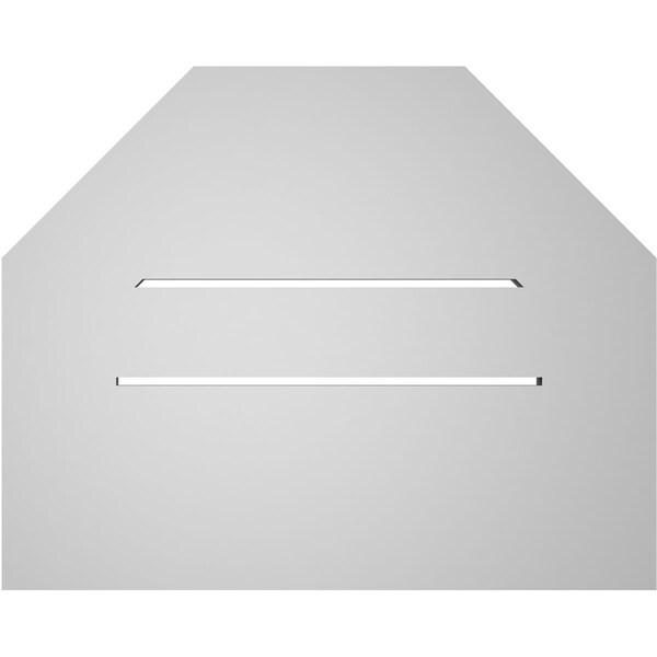 Ekena Millwork Octagonal Top Surface Mount PVC Gable Vent: Functional, w/ 3-1/2"W x 1"P Standard Frame, 20"W x 16"H - GVPOT20X1601SF